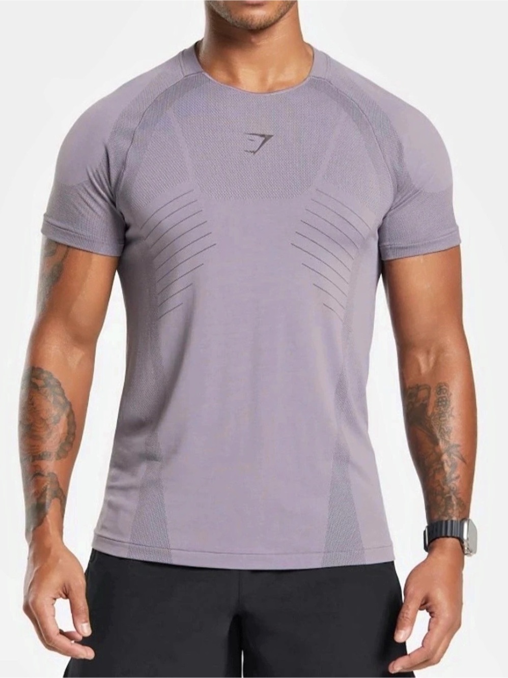 Gymshark Apex Seamless T-Shirt ‘Fog Purple’ Greyed Purple Men’s M Medium